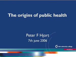 Link til Peter F. Hjort - Origins of Public Health