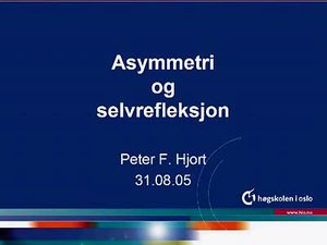 Link til Peter F. Hjort - Asymmetri