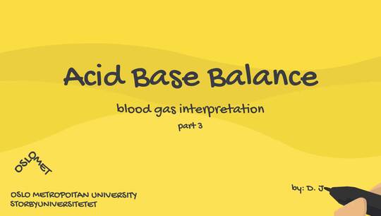 Link til Acid Base Balance and Blood Gas Interpretation, part 3/8
